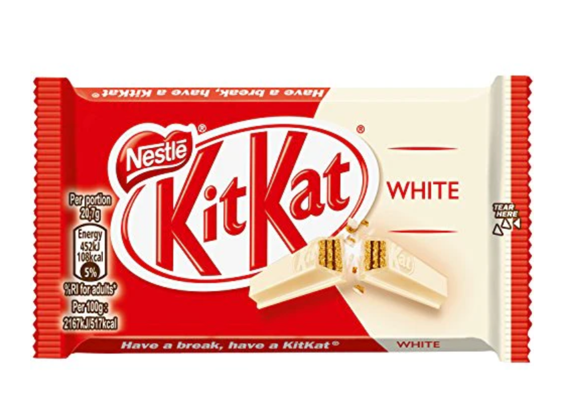 Nestle White Chocolate Fingers Kit Kat 24x45g