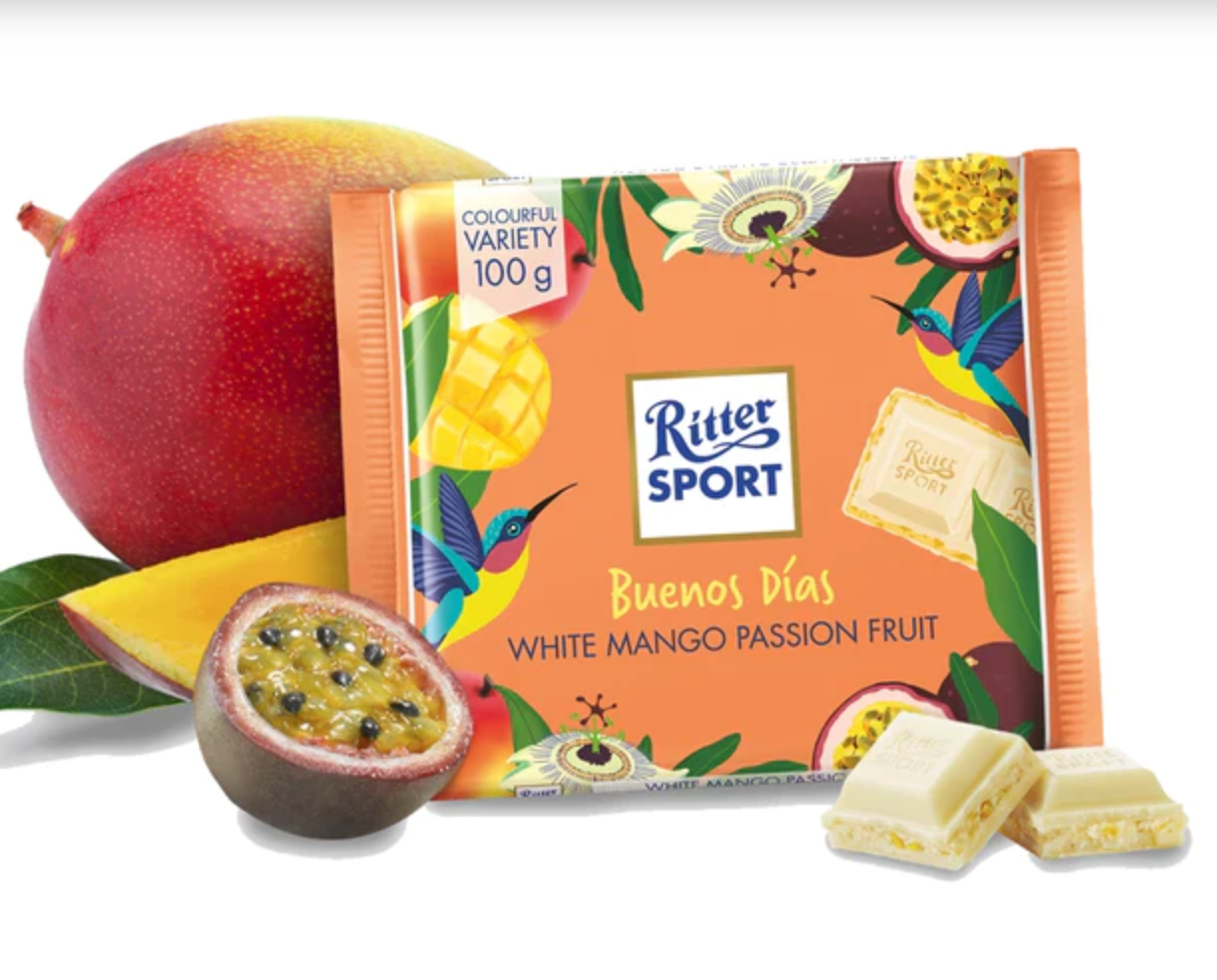 Ritter Sport White Chocolate Mango & Passion Fruit 12x100g