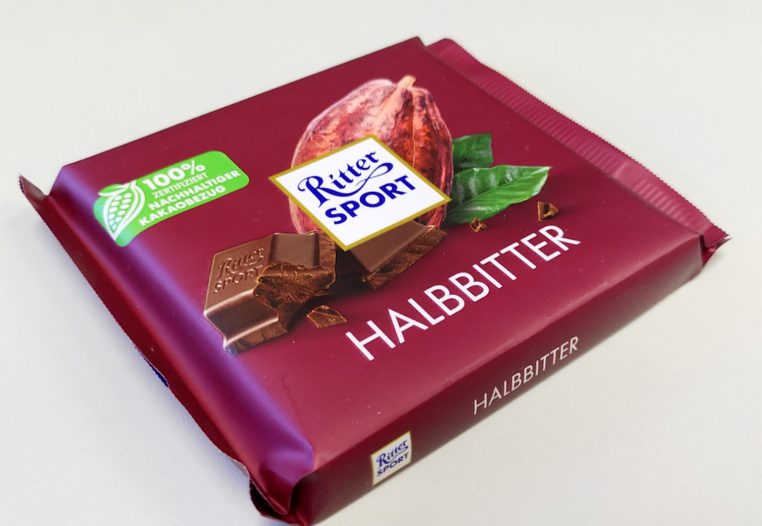 Ritter Sport Bittersweet Chocolate ( Halbbitter) 12x100g