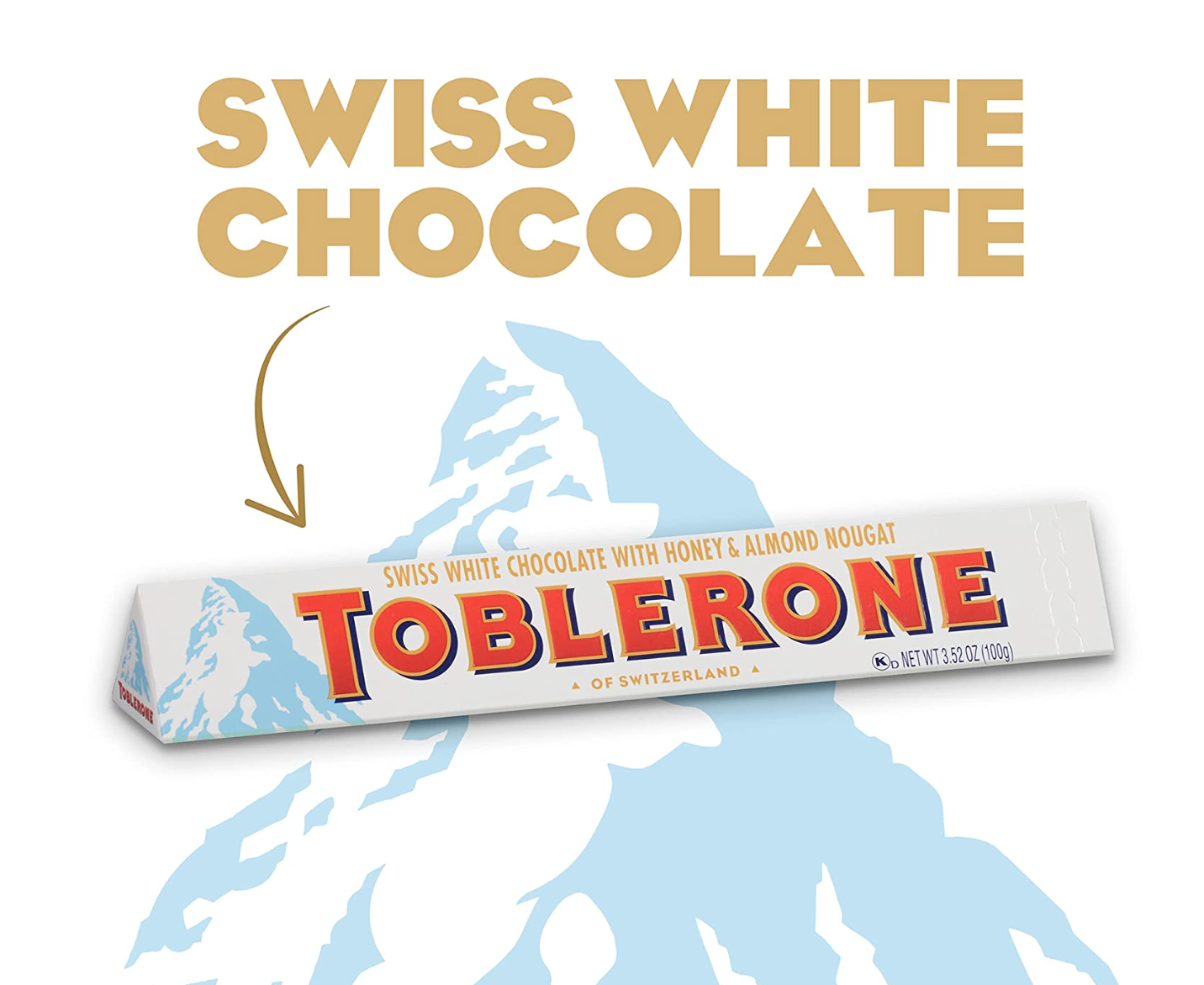 Toblerone Swiss White Chocolate Bars 20x100g