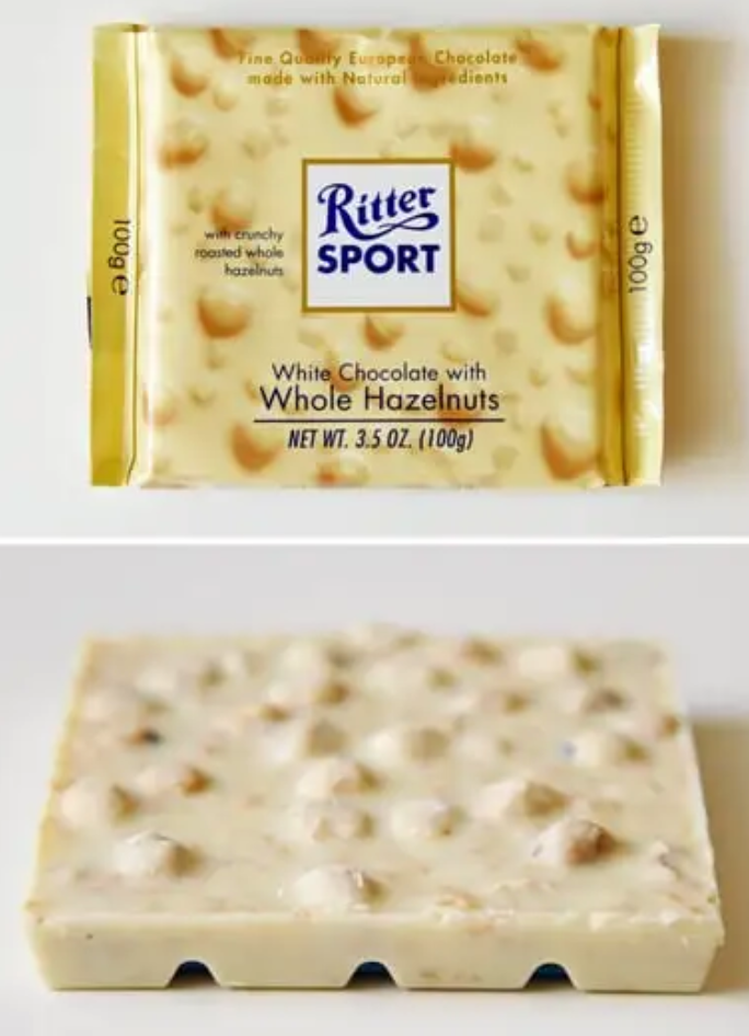Ritter Sport White Chocolate with Whole Hazelnuts 10x100g
