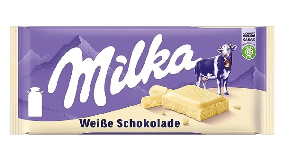 Milka White Chocolate bar 22x100 g
